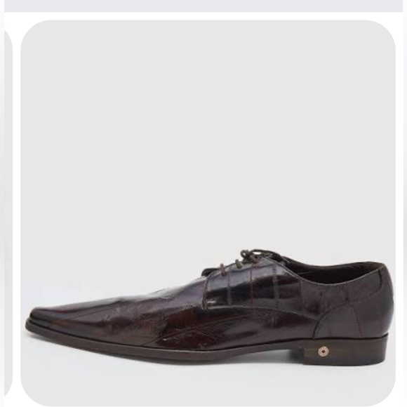 Dolce & Gabbana Other - Dolce & Gabbana Italy Oxford Men's Shoes Brown Leather Pointed Toe Size 8 1/2